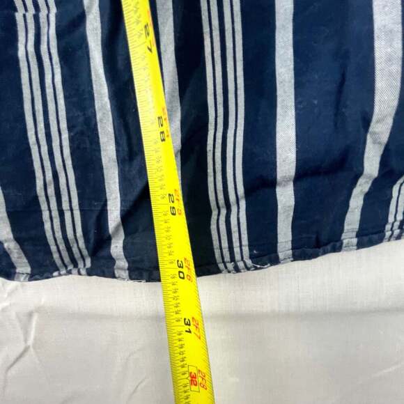 Burberrys of London Men’s Small Blue Long Sleeve Striped Dress Shirt Button Down - Picture 8 of 9